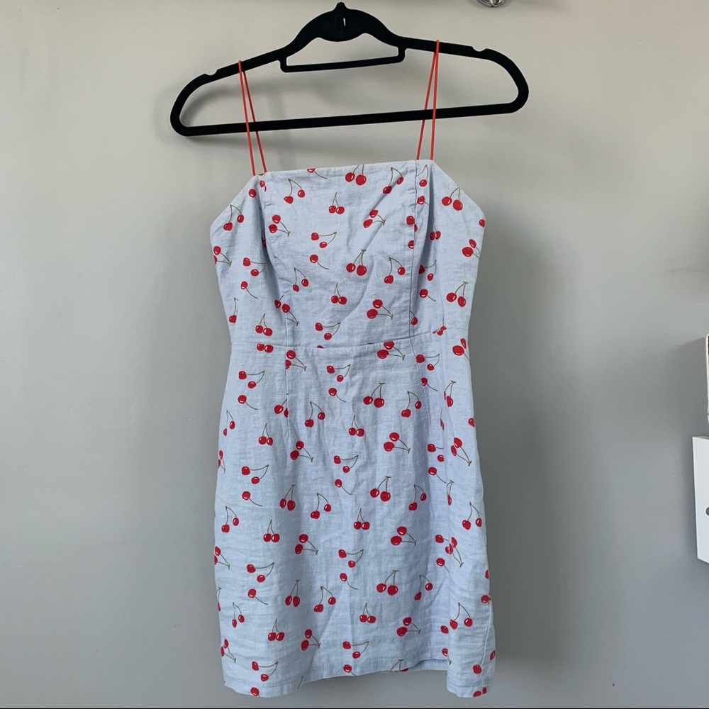 Urban Outfitters Linen Cherry Dress